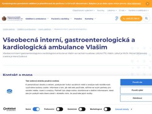 Všeobecná interní, gastroenterologická a kardiologická ambulance Vlašim - Nemocnice Rudolfa a Stefanie Benešov - MUDr. Michal Oščipovský