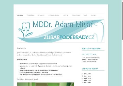 Zobrazit webové stránky Zubní ordinace - MDDr. Adam Misař