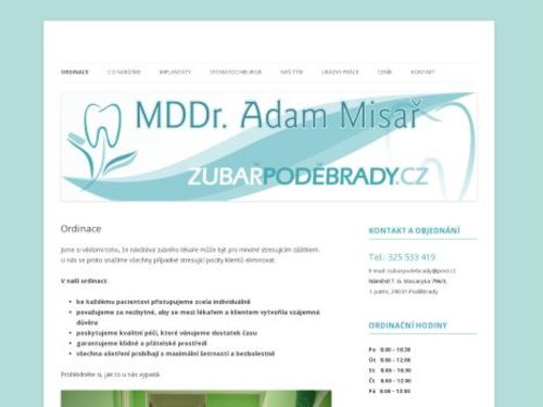 Zubní ordinace - MDDr. Adam Misař