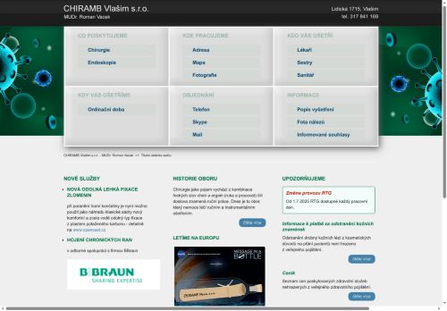 Zobrazit webové stránky Chirurgická ambulance a endoskopie CHIRAMB Vlašim s.r.o. - MUDr. Roman Vacek