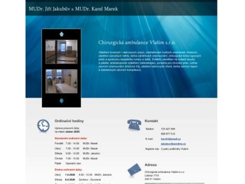 Chirurgická ambulance Vlašim s.r.o. - MUDr. Karel Marek, MUDr. Jiří Jakubův