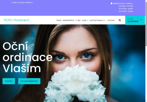 Zobrazit webové stránky Oční ordinace Vlašim - MUDr. Magdalena Maxiánová