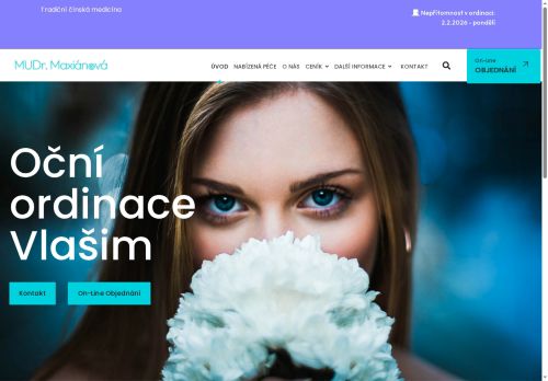 Zobrazit webové stránky Oční ordinace Vlašim - MUDr. Magdalena Maxiánová