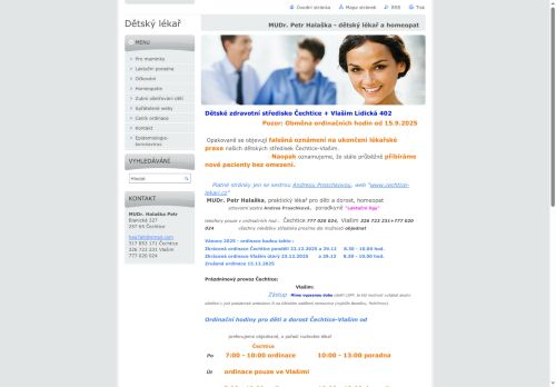 Zobrazit webové stránky Praktický lékař pro děti a dorost a homeopat - MUDr. Petr Halaška
