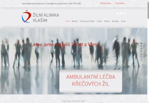 Zobrazit webové stránky Žilní klinika Vlašim - MUDr. Karel Novotný