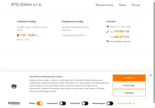 Zobrazit webové stránky Rentgenologická a sonografická ambulance Vlašim