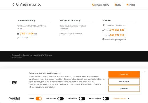 Zobrazit webové stránky Rentgenologická a sonografická ambulance Vlašim
