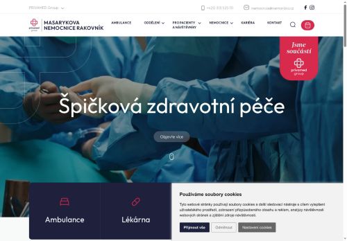 Zobrazit webové stránky Masarykova nemocnice Rakovník