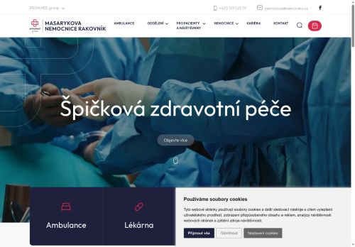 Zobrazit webové stránky Masarykova nemocnice Rakovník