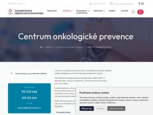 Centrum gynekologické onkologické prevence - Masarykova nemocnice Rakovník