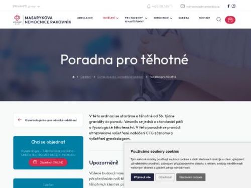 Poradna pro těhotné - Masarykova nemocnice Rakovník