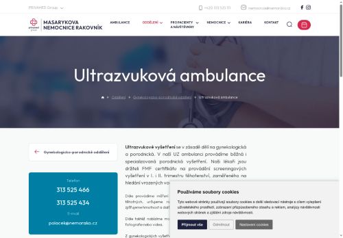 Zobrazit webové stránky Ultrazvuková gynekologická ambulance - Masarykova nemocnice Rakovník