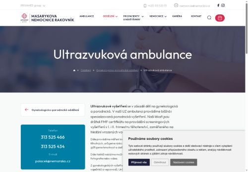Zobrazit webové stránky Ultrazvuková gynekologická ambulance - Masarykova nemocnice Rakovník
