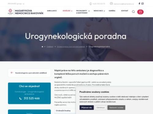 Urogynekologická poradna - Masarykova nemocnice Rakovník