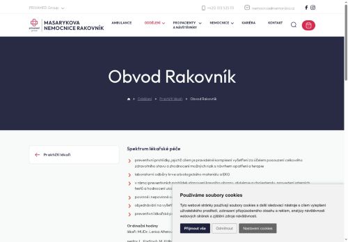 Zobrazit webové stránky Praktický lékař pro dospělé Masarykova nemocnice Rakovník - MUDr. Lenka Alterová