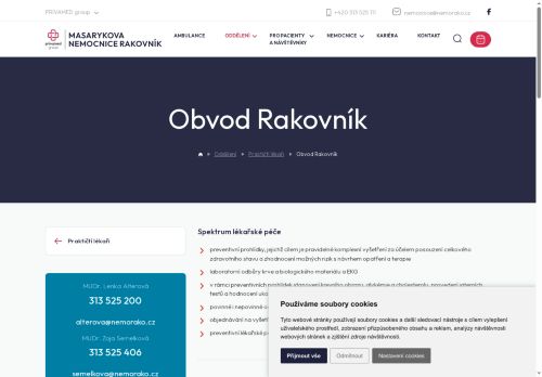 Zobrazit webové stránky Praktický lékař pro dospělé Masarykova nemocnice Rakovník - MUDr. Lenka Alterová