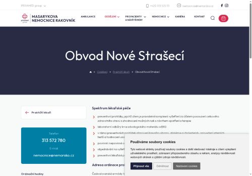 Zobrazit webové stránky Praktický lékař pro dospělé Masarykova nemocnice Rakovník - MUDr. Václav Češka