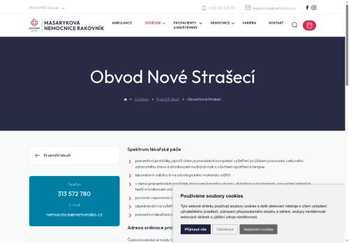 Zobrazit webové stránky Praktický lékař pro dospělé Masarykova nemocnice Rakovník - MUDr. Václav Češka