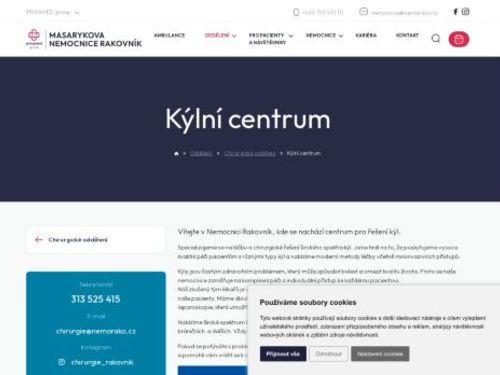 Kýlní centrum - Masarykova nemocnice Rakovník