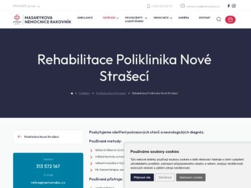 Rehabilitace Poliklinika Nové Strašecí - Masarykova nemocnice Rakovník