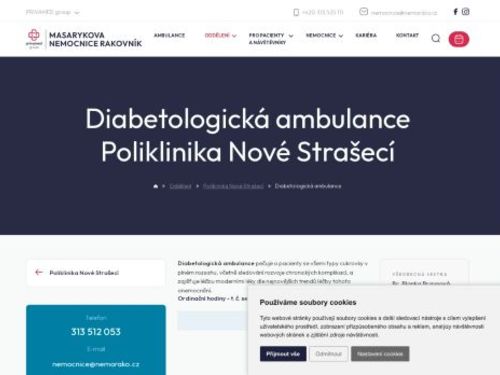 Diabetologická ambulance Poliklinika Nové Strašecí - Masarykova nemocnice Rakovník