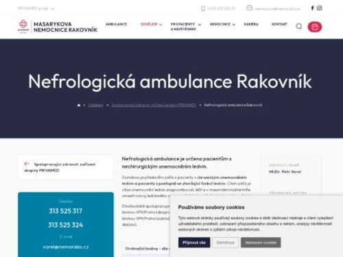 Nefrologická ambulance - Masarykova nemocnice Rakovník