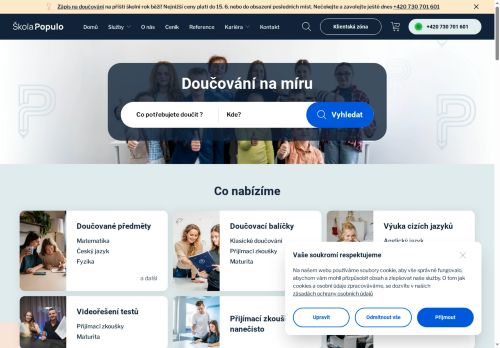 Populo Group, s.r.o. nabízí práci na pozici Lektoři předmětů ZŠ/SŠ, pro OZP (M/Ž) v obci Praha