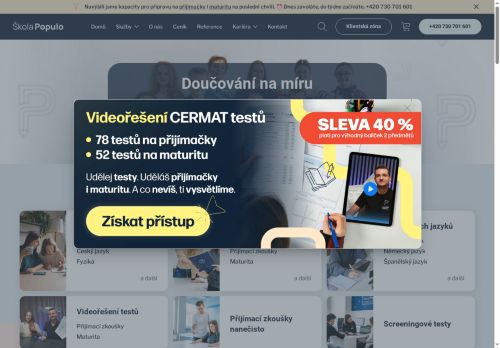 Populo Group, s.r.o. nabízí práci na pozici Lektoři předmětů ZŠ/SŠ, pro OZP (M/Ž) v obci Praha