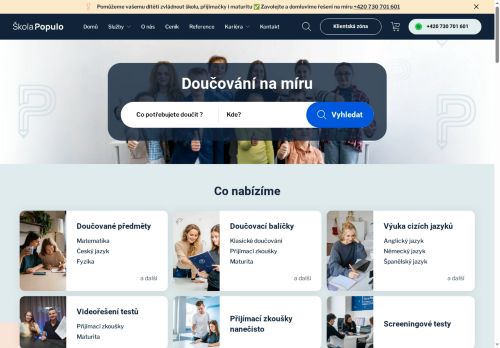 Webové stránky Populo Group, s.r.o., Praha