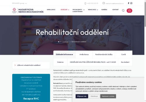 Zobrazit webové stránky Rehabilitační oddělení - Masarykova nemocnice Rakovník