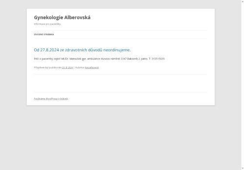 Zobrazit webové stránky Gynekologická ambulance - MUDr. Jana Alberovská