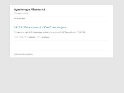 Gynekologická ambulance - MUDr. Jana Alberovská