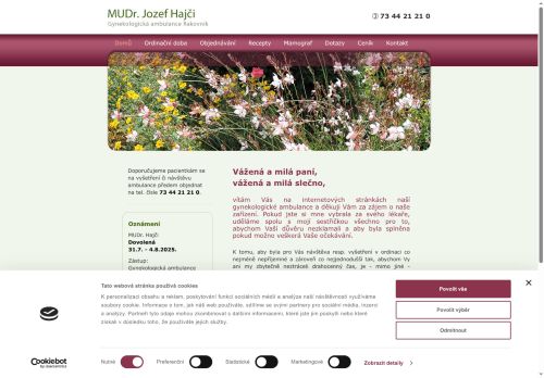 Zobrazit webové stránky Gynekologická ordinace - MUDr. Jozef Hajči