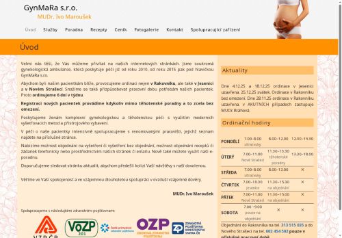 Zobrazit webové stránky Gynekologická ordinace GynMaRa s.r.o. - MUDr. Ivo Maroušek