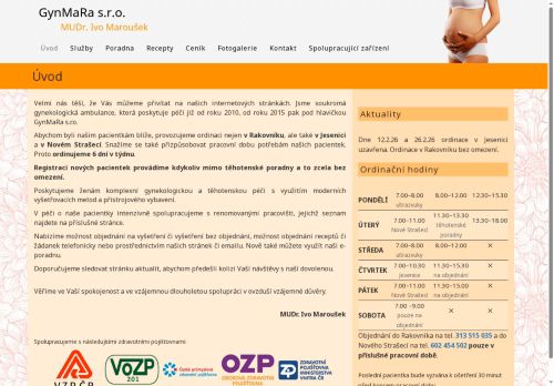 Zobrazit webové stránky Gynekologická ordinace GynMaRa s.r.o. - MUDr. Ivo Maroušek