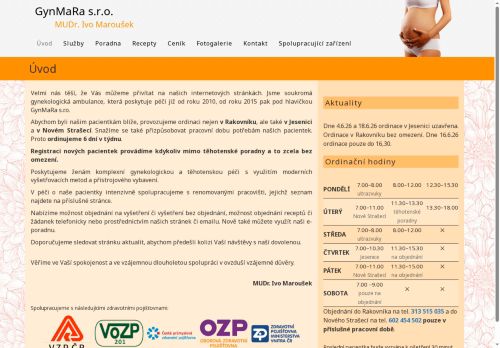 Zobrazit webové stránky Gynekologická ordinace GynMaRa s.r.o. - MUDr. Ivo Maroušek