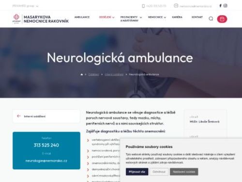 Neurologická ambulance - Masarykova nemocnice Rakovník