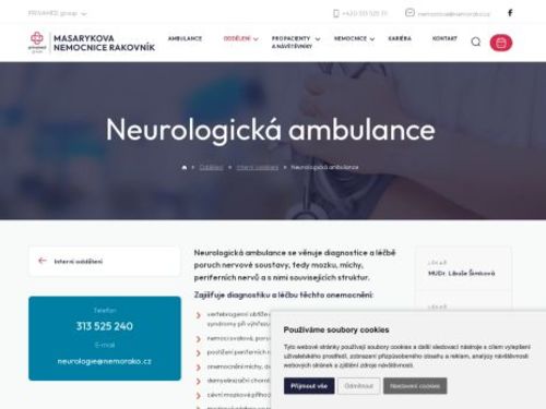 Neurologická ambulance - Masarykova nemocnice Rakovník