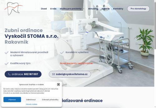 Zobrazit webové stránky Zubní ordinace Vyskočil STOMA s.r.o. - MDDr. Vojtěch Vyskočil