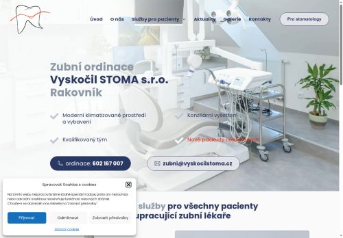 Zobrazit webové stránky Zubní ordinace Vyskočil STOMA s.r.o. - MDDr. Vojtěch Vyskočil