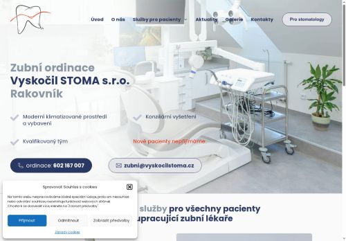 Zobrazit webové stránky Zubní ordinace Vyskočil STOMA s.r.o. - MDDr. Vojtěch Vyskočil