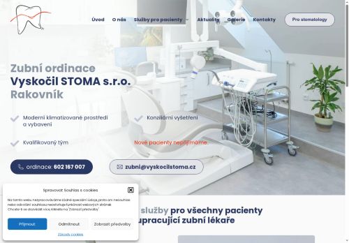 Zobrazit webové stránky Zubní ordinace Vyskočil STOMA s.r.o. - MDDr. Vojtěch Vyskočil