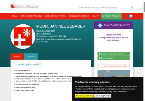 Zobrazit webové stránky Interní ordinace - MUDr. Jan Neugebauer