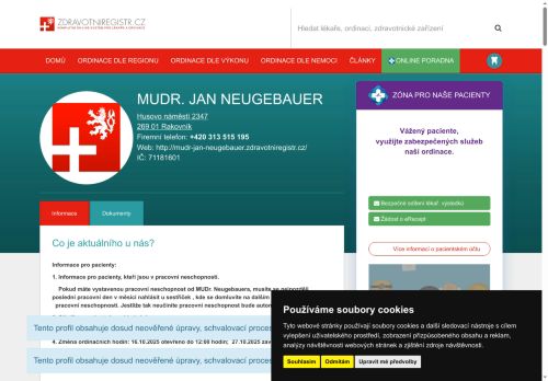 Zobrazit webové stránky Interní ordinace - MUDr. Jan Neugebauer