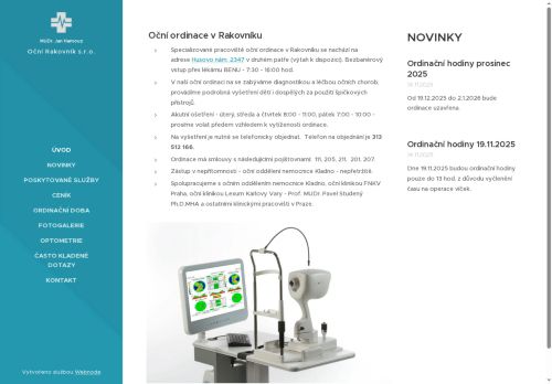 Zobrazit webové stránky Oční ambulance - MUDr. Jan Hamouz, MUDr. Vermach, MUDr. Veselý, MUDr. Hartmannová