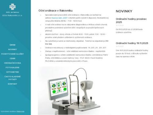 Oční ambulance - MUDr. Jan Hamouz, MUDr. Vermach, MUDr. Veselý, MUDr. Hartmannová