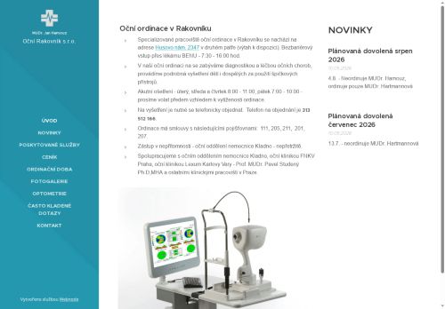 Zobrazit webové stránky Oční ambulance - MUDr. Jan Hamouz, MUDr. Vermach, MUDr. Veselý, MUDr. Hartmannová