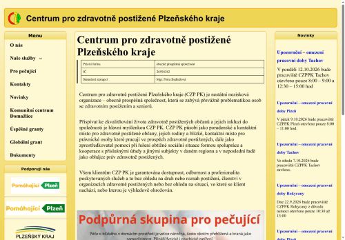 Centrum pro zdravotně postižené Plzeňského kraje o.p.s. nabízí práci na pozici Pracovníci přímé obslužné péče v oblasti ambulantních a terénních služeb a pečovatelé v oblasti domácí péče v obci Rokycany