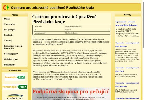Centrum pro zdravotně postižené Plzeňského kraje o.p.s. nabízí práci na pozici Pracovníci přímé obslužné péče v oblasti ambulantních a terénních služeb a pečovatelé v oblasti domácí péče v obci Rokycany