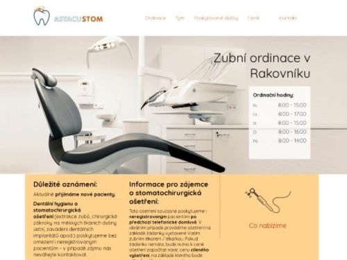 Zubní ordinace ASTACUSTOM s.r.o. - MDDr. Jakub Filip, MDDr. Jana Nováková